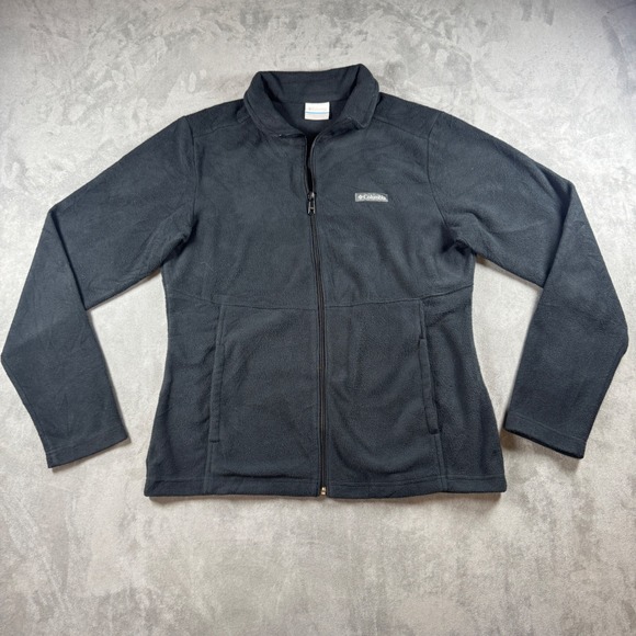 Columbia Jackets & Blazers - Columbia Benton Springs Fleece Jacket Womens Large Black Full Zip Outdoor Hiking
